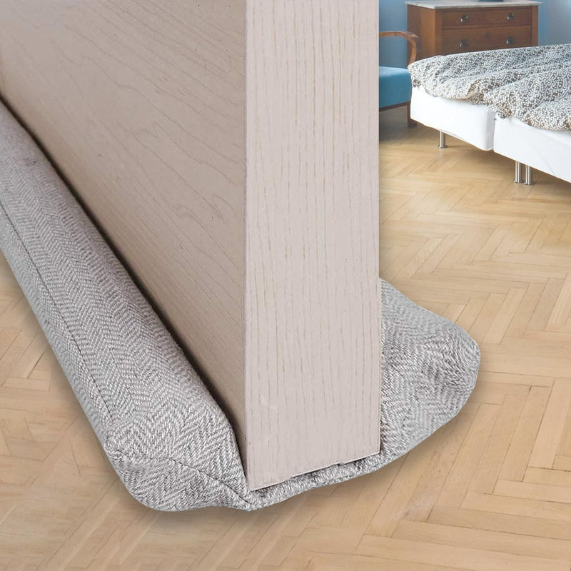 VISEMAN 36 Inch Under Door Stopper, Door Noise Blocker | Double Sided Door Stopper, Machine-Washable Nylon-cotton Beige