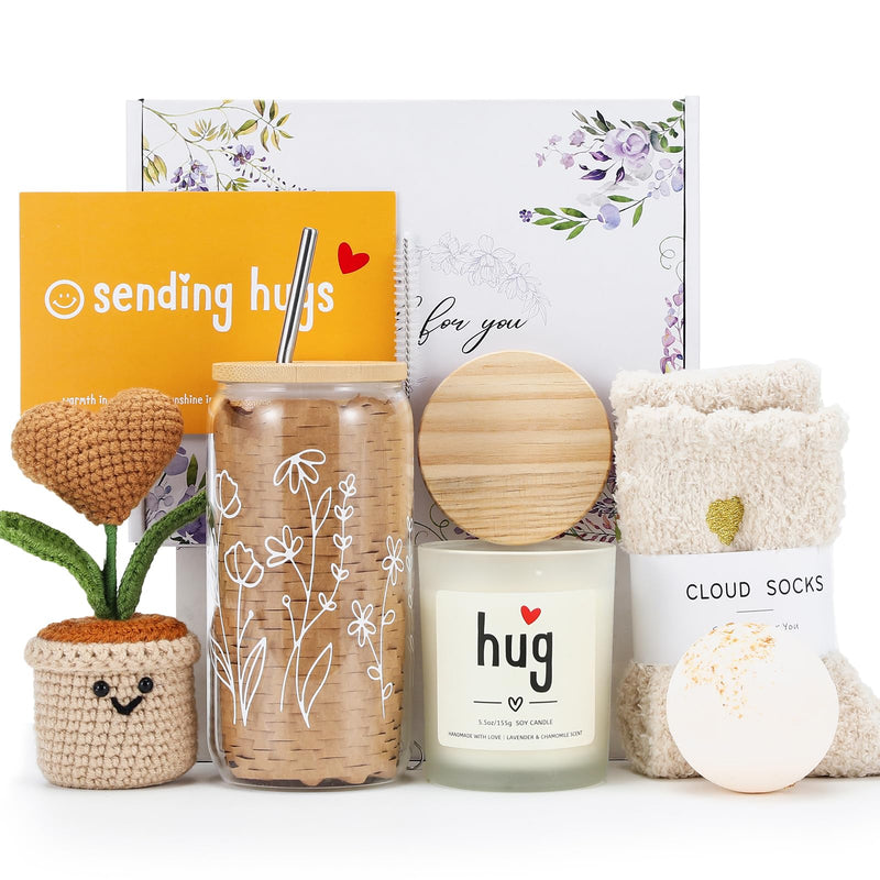 isolune Get Well Gifts Basket for Women - Hugs & Healing Luxury Care Package for Her, Feel Better Soon Gift Baskets - Sympathy and After Surgery