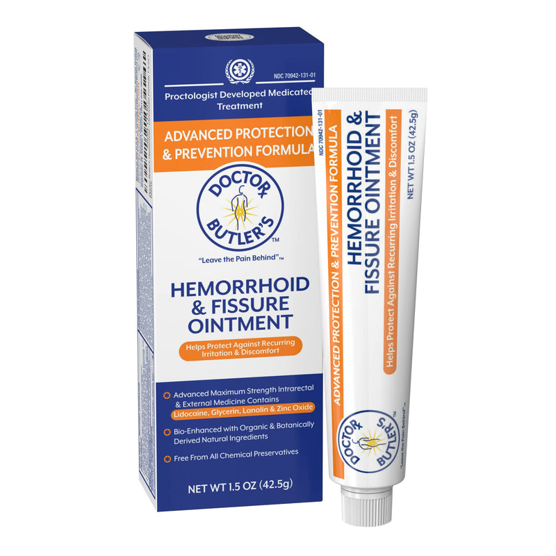 Doctor Butler'S Advanced Hemorrhoid & Fissure Ointment â Lidocaine Hemorrhoid Treatment and Fissure Treatment Extra Strength Formula, Heals and