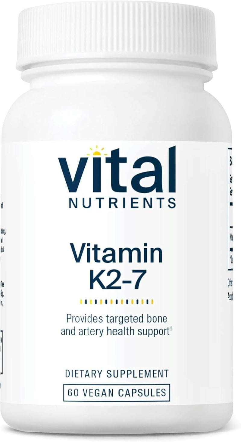Vital Nutrients Vitamin K2-7 | Promotes Cardiovascular, Heart, Bone Health* | Vitamin K2 + MK7 | Vegan Vitamin K Supplement | Gluten, Dairy, Soy