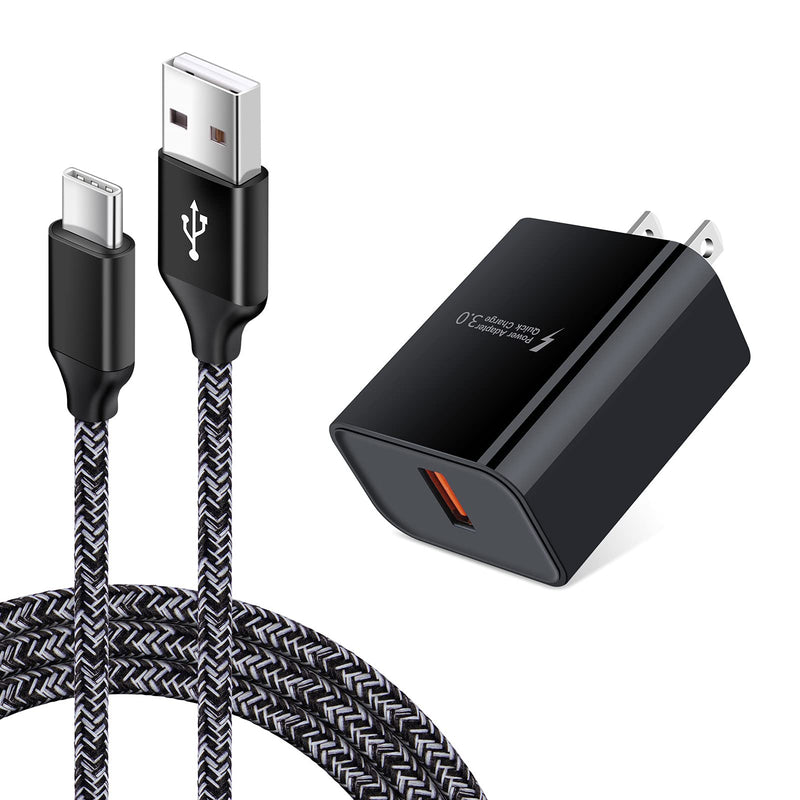 Quick Charge 3.0 Wall Charger Fast Charging Block for Samsung Galaxy A17 5G 1-Pack Black