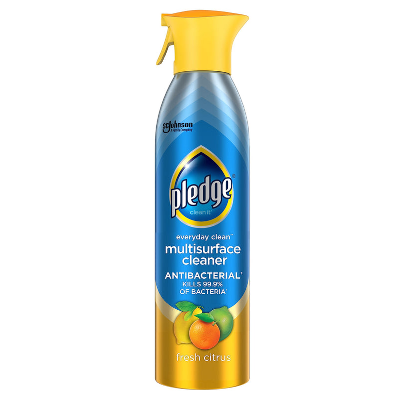 Pledge Antibacterial Multisurface Cleaner Spray, Fresh Citrus, 9.7 oz, 1 pk 9.7 Fl Oz (Pack of 1)