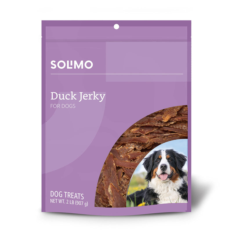 Amazon Brand - Solimo Duck Jerky Dog Treats,2 pounds Duck 2 Pound (Pack of 1)