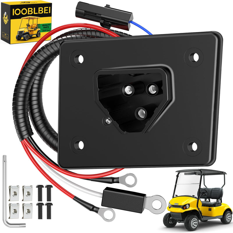 Golf Cart 48V Charger Receptacle for EZGO RXV 2008-Up Electric, EZGO RXV Charger Receptacle for 2Five 2010-Up Electric Golf Cart, EZGO Delta-Q