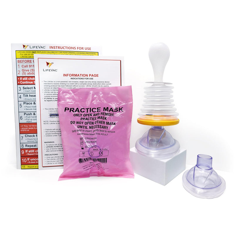 LifeVac Home Kit - Portable Suction Rescue Device, First Aid Kit for Kids and Adults, Portable Airway Suction Device for Children and Adults Single