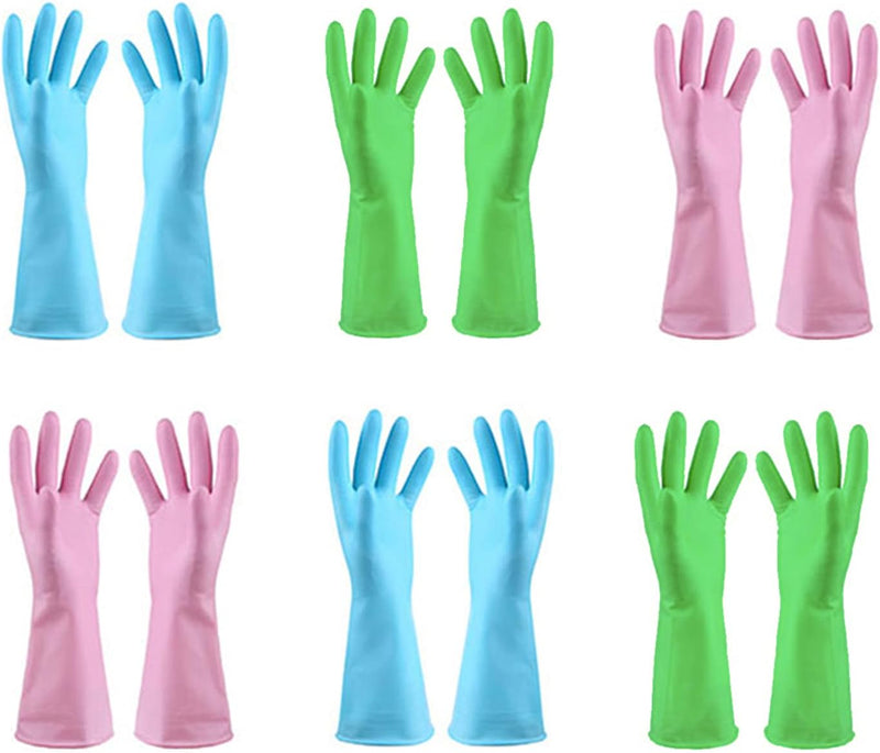 URSMART Reusable Household Gloves - Waterproof Rubber Latex Cleaning Laundry Gloves Dishwashing Gloves for Kitchen Dish Washing Laundry Cleaning