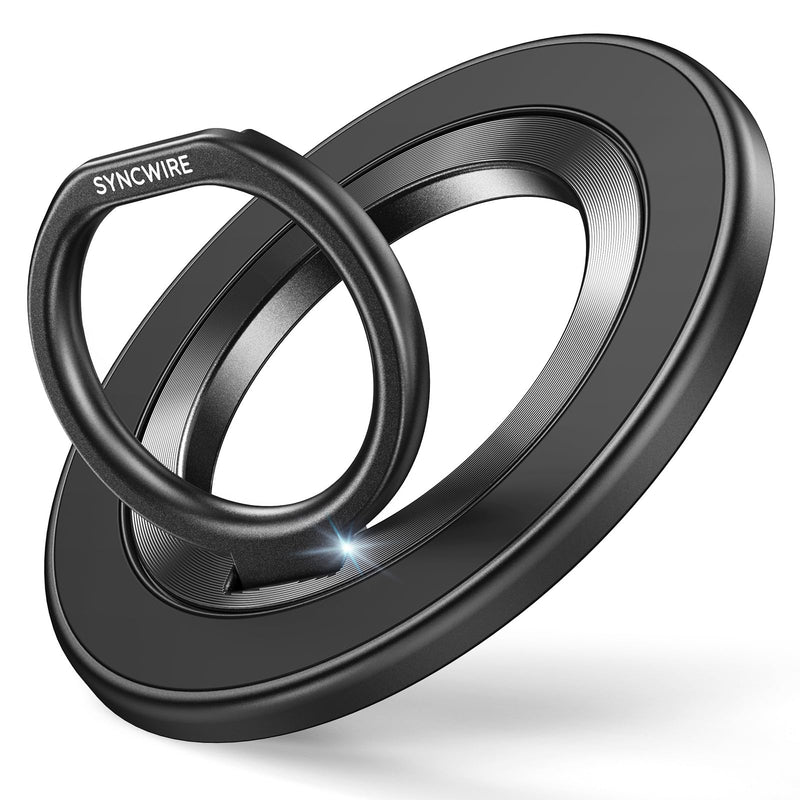 SYNCWIRE for MagSafe Phone Grip, Magnetic Phone Ring Holder Stand Kickstand Black