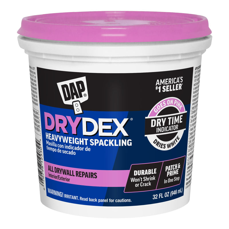 DAP DryDex Dry Time Indicator Spackling, Pink/White, 32 Oz (7079812330) 1 Quart