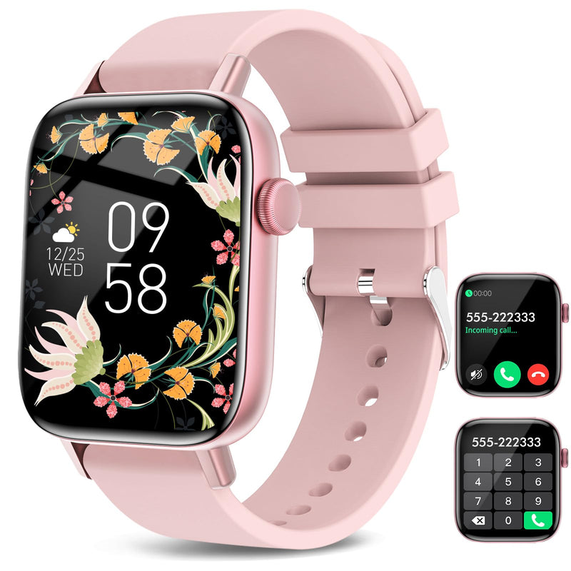 Smart Watch for Android iPhone-Call Receive/Dial/Read Message/AI Control-1.9" HD Screen-IP67 Waterproof Fitness Smartwatch-Blood Pressure/Heart