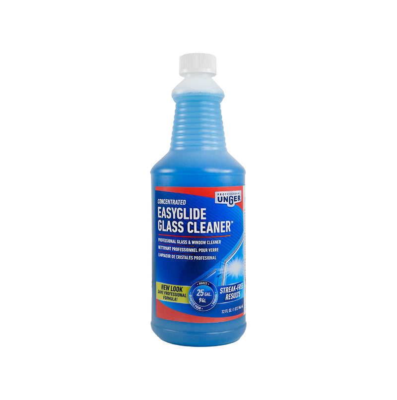 Unger Professional Streak-Free Easyglide Glass Cleaner Concentrate, 32 Oz â Ammonia-Free, Makes 25 Gallons of Solution , Safe for Tinted Windows,