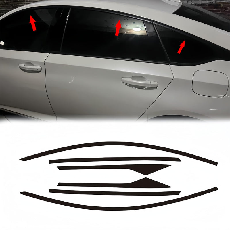 Window Trim Chrome Delete Blackout Overlay Kit Pre-Cut Vinyl Compatible for Honda Accord 10th Gen 2018-2021 (Side Window Chrome Delete)
