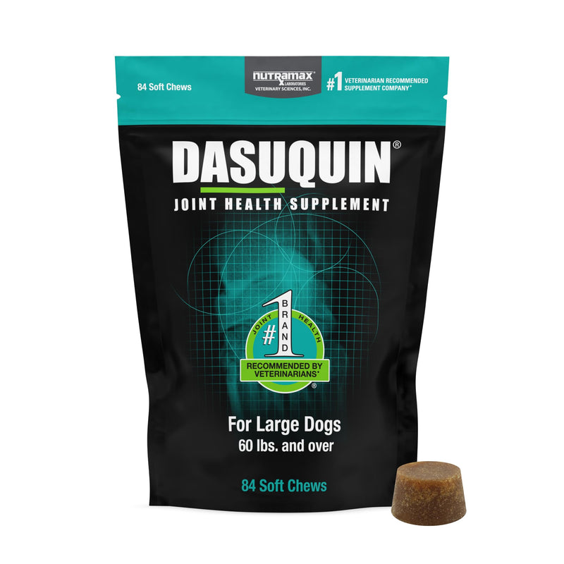 Nutramax Dasuquin Joint Supplement for Large Dogs, Soft Chews, 84ct | Glucosamine and Chondroitin Soft Chews for Large Dogs, with ASU, Supports