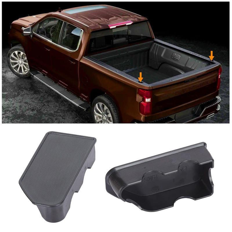 Bed Rail Stake Pocket Covers for GMC Sierra 1500/Chevy Silverado 1500 2019-2024 & Silverado/Sierra 2500/3500HD 2020 2021 2022 2023 2024 2025 Rear