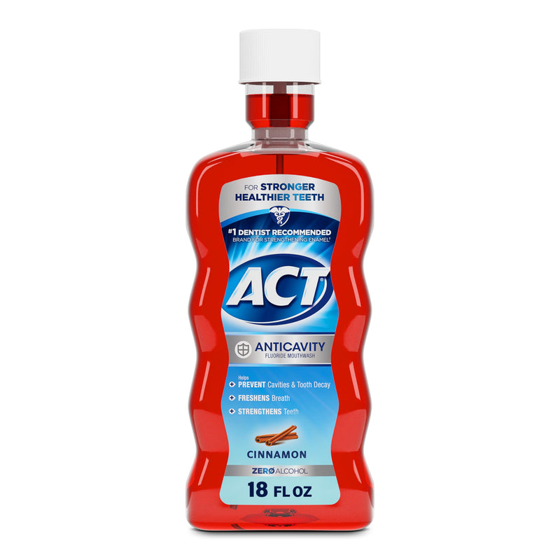 ACT Anticavity Fluoride Mouthwash with Zero Alcohol, Arctic Blast, 18 Fl. Oz.