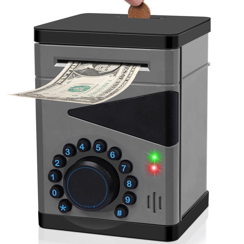Boy Piggy Bank for Kids, Safe for Kid with Cultivating Good Saving Habit, Electronic Bank for Real Money, Ideal Gift for 3 4 5 6 7 8-12 Years Old