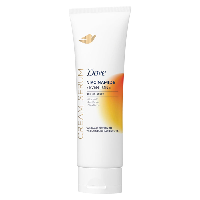 Dove Body Cream Serum Niacinamide + Even Tone for Dark Spots and Uneven Tone with Vitamin C, Pro-Retinol and Shea Butter Lotion, 8 Oz