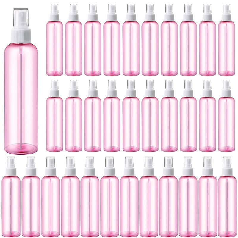 Eccliy 32 Pcs 8 oz Spray Bottles Fine Mist Plastic Spray Bottles Clear Empty Sprayer Hairs Refillable Travel Sprayer with Pump Cap for Cleaning