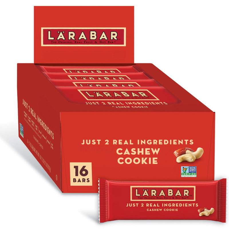 Larabar Cashew Cookie, Fruit and Nut Bars, Gluten Free and Vegan, 27.2 oz, 16 Ct