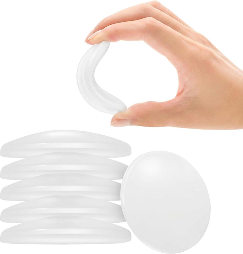 Silicone Door Stoppers for Wall, 6PCS Self-Adhesive Door Bumpers for Walls, Door Pads to Prevent Slamming - Clear & Round