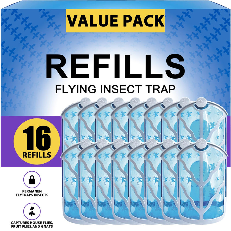 BAIMNOCM 16 Pack Refills Cartridge Compatible with Zevo Flying Insect Trap M364 M364A and Max, White