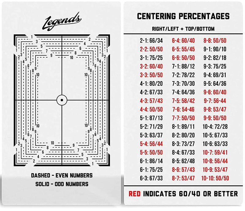 Legends Card Grading Centering Tool by Envy Born Games | Cleaning Cloth Kit Material for PSA - BGS 3.5 inches