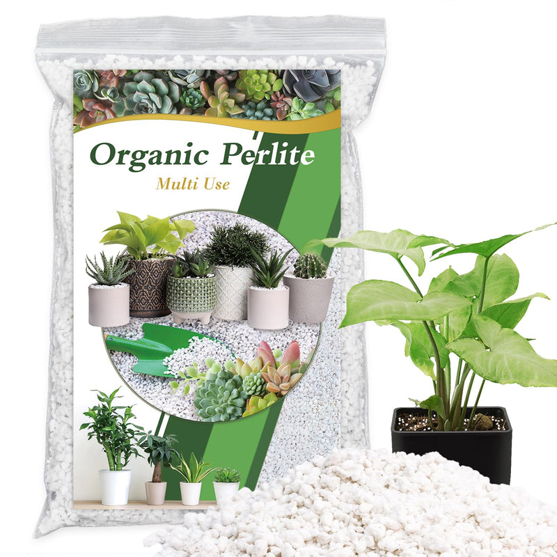 Organic Perlite for Plants, Enhances Soil Drainage and Aeration, Perfect Perlite for Plants Indoor & Outdoor, Horticultural Perlite for Gardening,