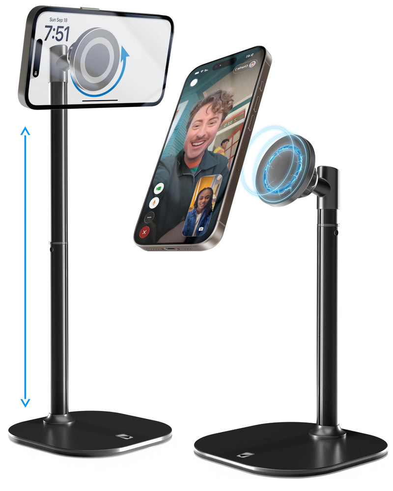 COOPER MagStand, Adjustable Magnetic iPhone Stand for Desk & Phone Holder for Video Recording, Compatible with MagSafe, Stand for iPhone 17 Pro