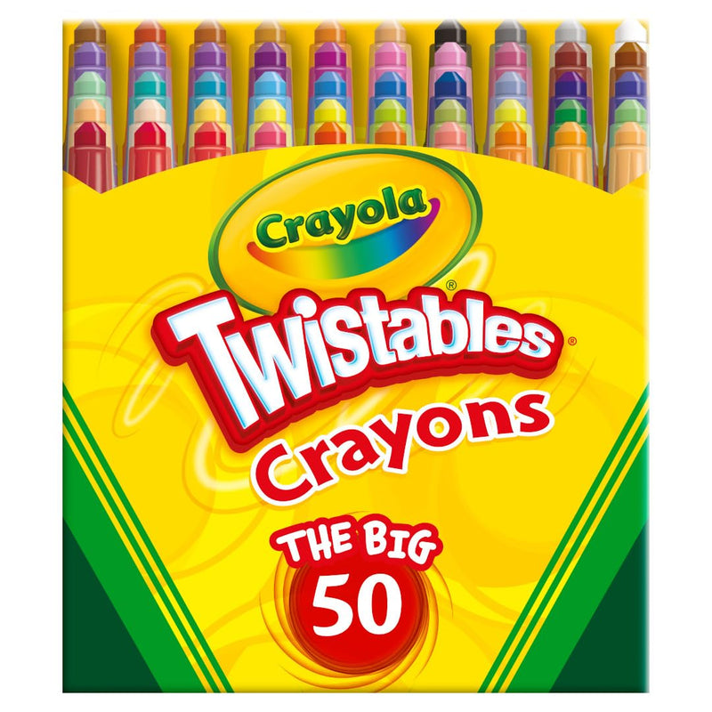 Crayola Mini Twistables Crayons for Kids (50Ct), Arts & Crafts Supplies, Toddler Crayons for Coloring Books, Kids Easter Basket Essentials & Stuffers