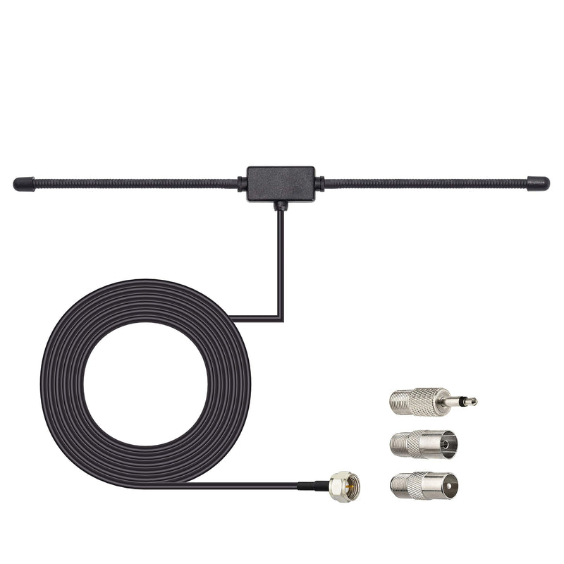 Bingfu FM Radio Dipole Antenna for Stereo Receiver Indoor Pioneer Onkyo Yamaha Marantz Bose Wave Music System Home FM Radio AV Audio Video Home