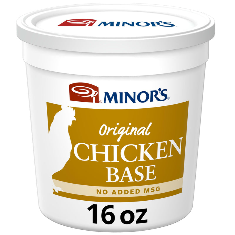 Minor's Chicken Base, Great for Soup Broth, Gravy, and Sauces, No Added MSG, 16 oz Tub Chicken Base 16 Ounce (Pack of 1)