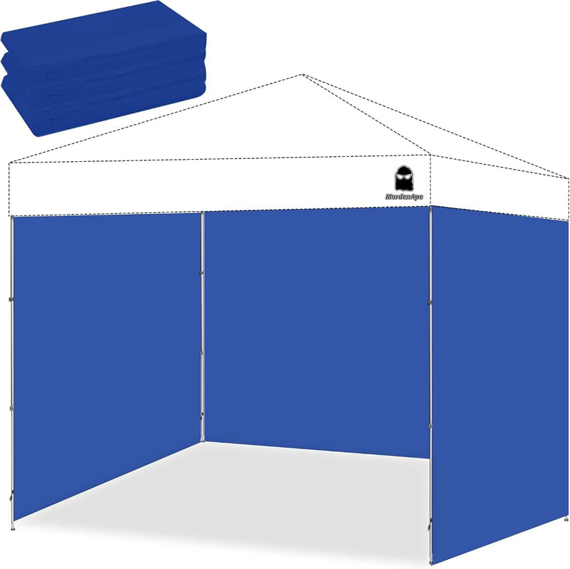 10x10 Pop Up Canopy Tent Sidewalls - Straight Leg Compatible, 300D Waterproof Polyester with 99% UV Protection, 3 Piece Royal Blue Wall Set Fit