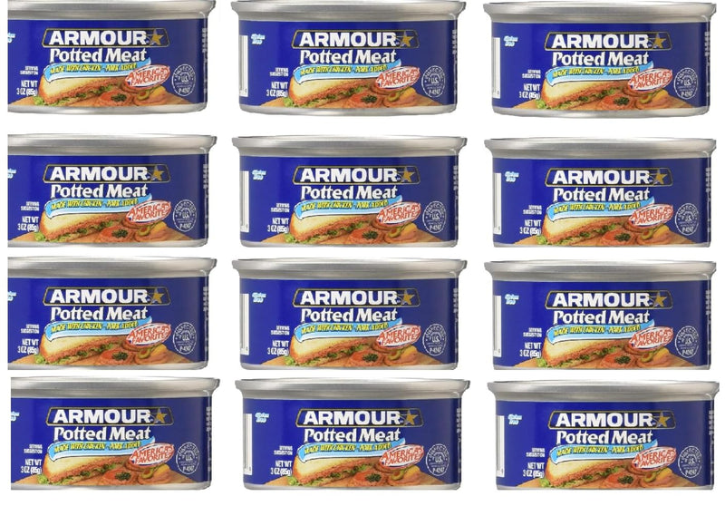Pack of 12 Potted Meat Made with Chicken and Pork 3 Oz.