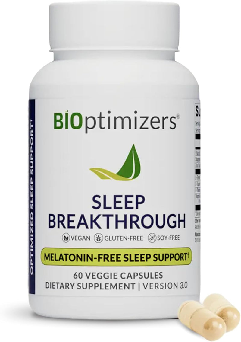 BIOptimizers Sleep Breakthrough Capsules - Natural Support Supplement | Calming Relief Aid for Adults | Non-Habit Forming | 60 Capsules