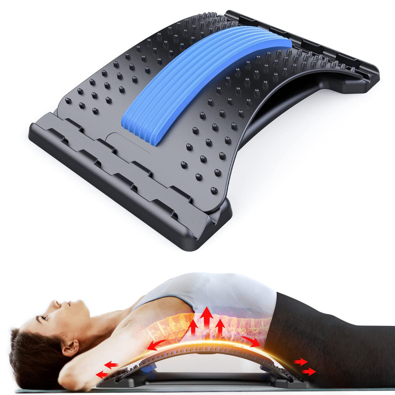 MINOLL Back Stretcher for Lower Back Pain Relief, Multiple Level Adjustable Arch Lumbar Back Cracker Board, Back Cracking Device, Back Massager