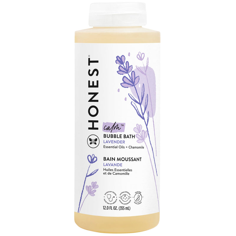 The Honest Company Bubble Bath, Hypoallergenic, Lavender Calm, 12 fl oz Lavender 12 Fl Oz (Pack of 1)