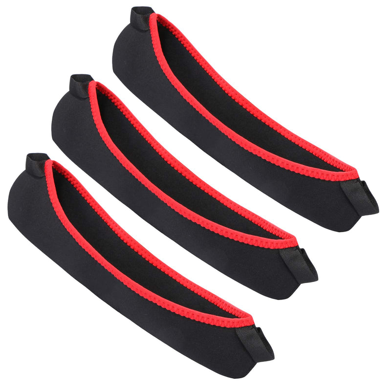 3-Pack Scope Cover Waterproof Neoprene Scope Covers Optics Lens Cover 12" Black