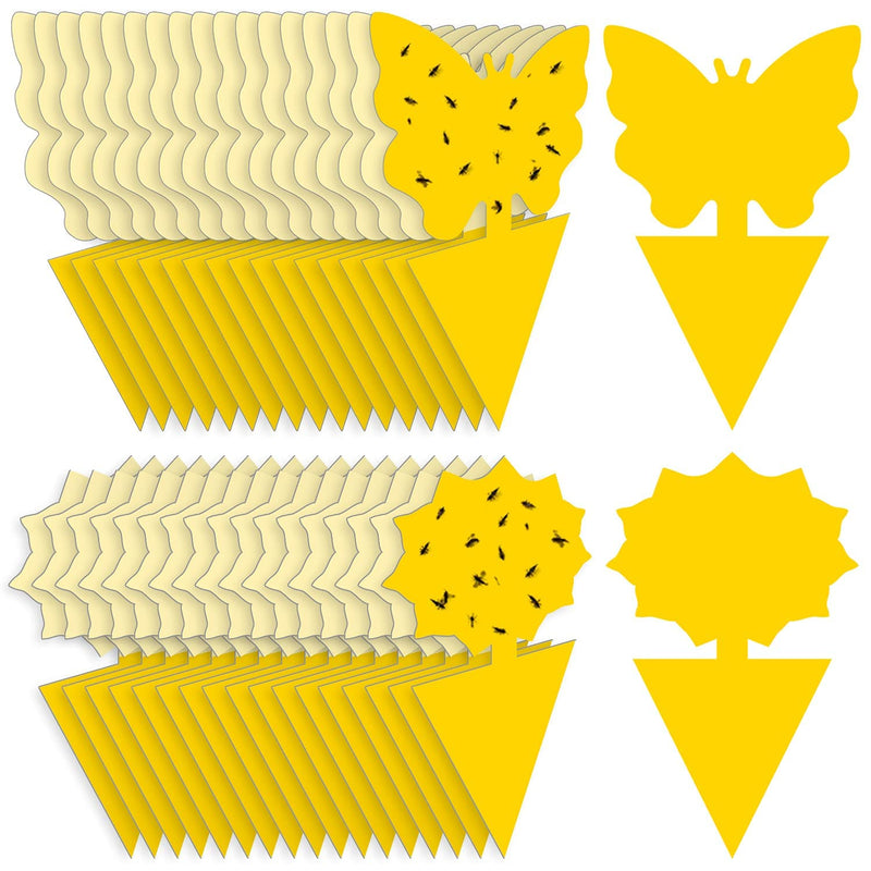 Fruit Fly Traps Fungus Gnat Traps Yellow Sticky Bug Traps 36 Pack No Harm and Odorless for Indoor Outdoor Use Protect The Plant 36 Pack-A Yellow