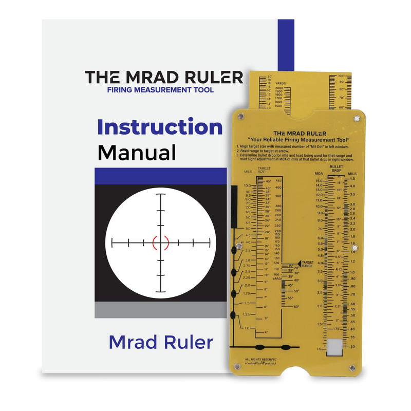 Mrad Slide Rule Calculator to Use with Dope Book, Dope Card Chart - Ballistic Calculator for Scope and Rifle Long Range Shooting, Hunting and