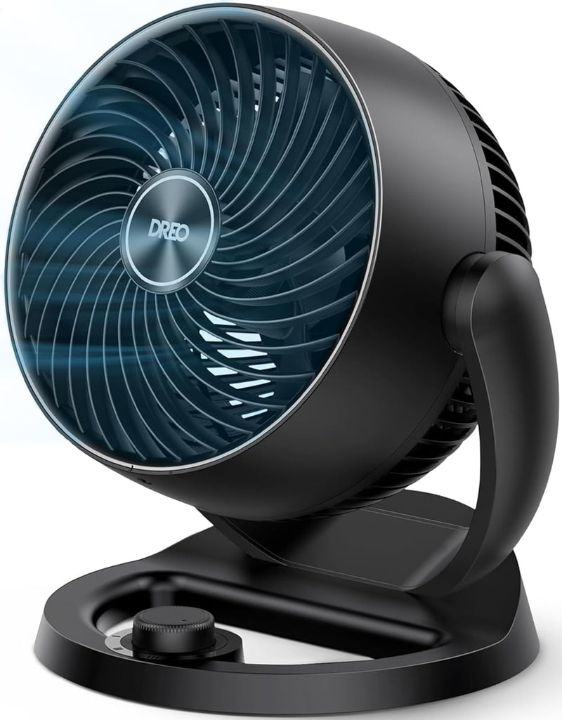 DREO Fan for Bedroom, 12 Inches, 70ft Powerful Airflow, 25db Quiet Table Air Circulator Fans for Whole Room, 120° Adjustable Tilt, 3 Speeds,