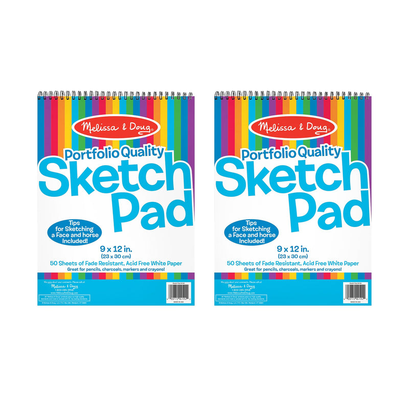 Melissa & Doug 9x12 Jumbo Drawing Paper Pad 2-Pack Art Supply
