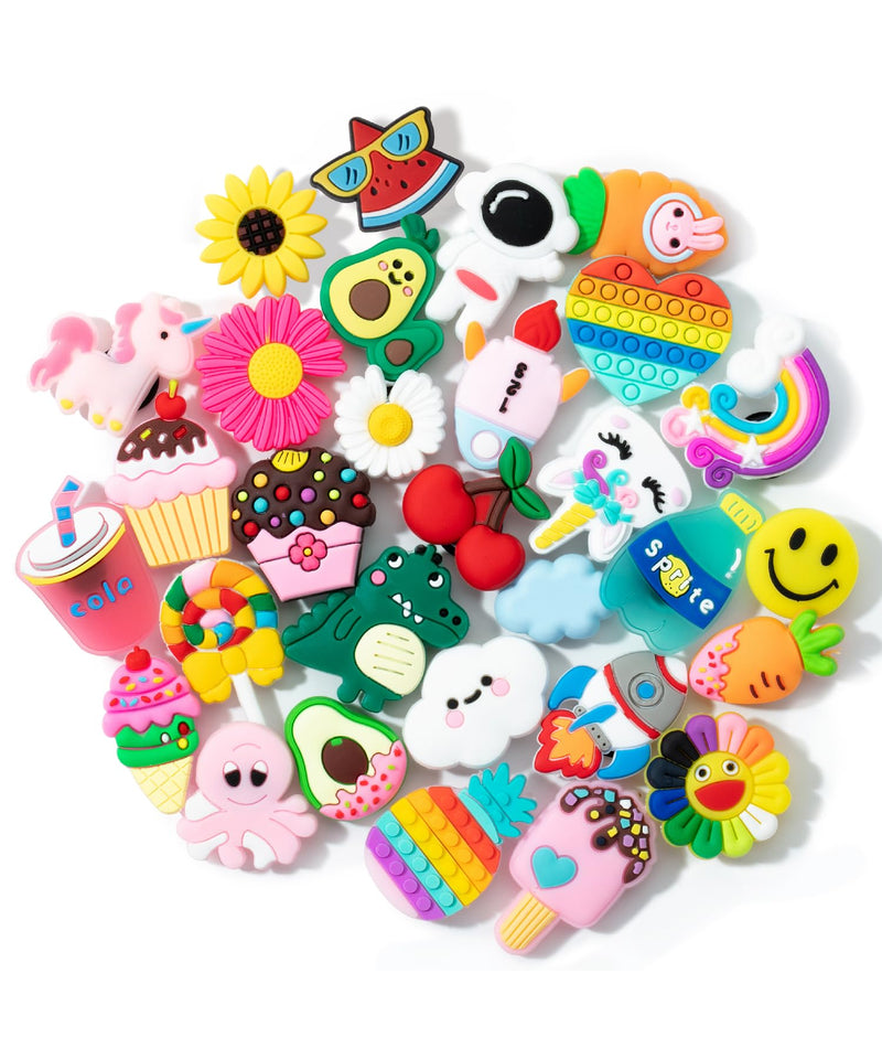 Mr. Pen- Different Charms, 30, 50, 60 Pcs, PVC Random Decoration Charms for Decoration Sweet Candy