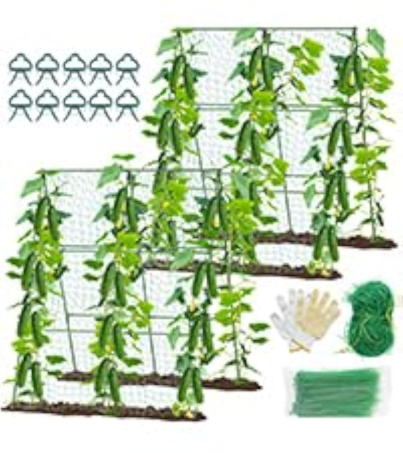 55" H x 36" W Cucumber Trellis for Raised Bed Garden, Cucumber Trelli for Climbing Plants Outdoor,A-Frame Vegetable Grow Supports, Tomato Plant