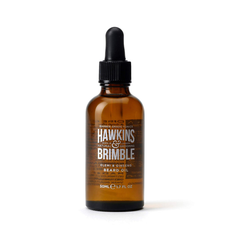 Hawkins & Brimble Beard Oil For Men Growth - Sandalwood Scent with Argan & Castor Oils, Shea Butter | Softens & Moisturizes, Promotes Healthy