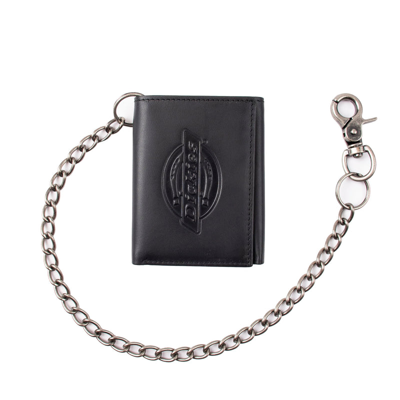 Dickies Men's Trifold Chain Wallet One Size Dark Black