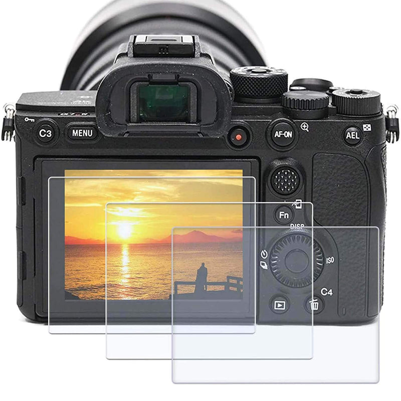 PCTC 3 Packs Screen Protector Compatible with Sony alpha 1 a7II A7III a7SII a7SIII a7RII a7RIII a7RIV RX100VII RX100VI RX100V RX100IV RX100M2