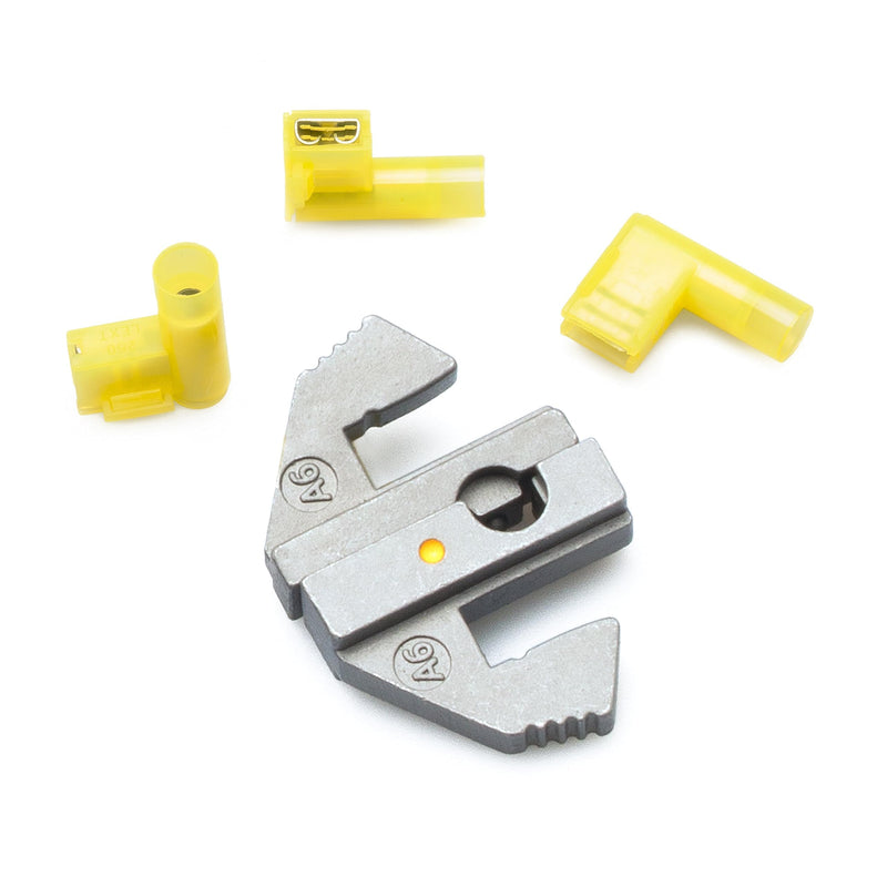 Wirefy ICD-A6 Crimping Die for Insulated Flag Connectors 12-10 AWG – Interchangeable Quick-Change Die for Wirefy Crimping Tools – Precision Crimp