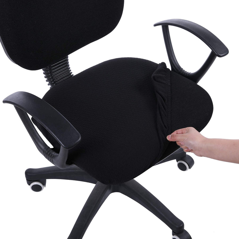 Smiry Office Computer Chair Seat Covers for Desk, Anti-dust Protector Chair Seat Cover Black