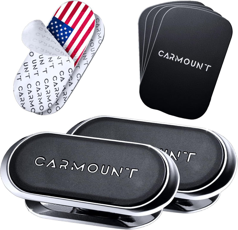 CARMOUNT F1 Dashboard Car Mount (2-Pack) | Magnetic Phone Holder for Car, Ultra Strong 8X N52 Magnets, 360° Rotation, Universal Dash Mount for All