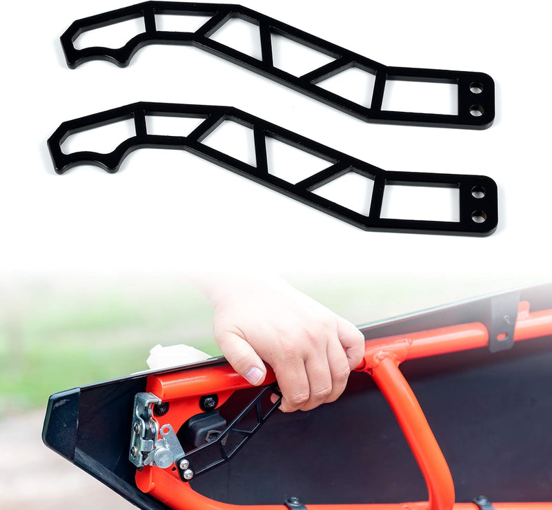 SAUTVS UTV Custom Metals Door Handles, Black Powder Coating Door Latches for Can-Am Maverick X3 X DS RS Turbo R Max 2&4 Door Models