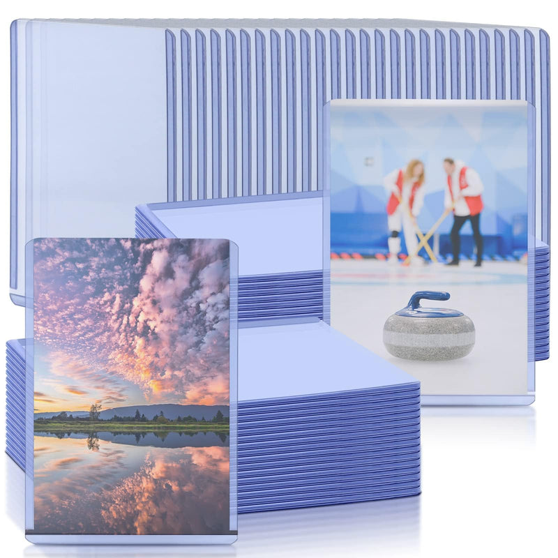 Vmiapxo 50 Pack 4" X 6" Hard Plastic Card Sleeves, Waterproof Postcard Photo Holders Collector Trading Sports Baseball Cards Protectors Clear